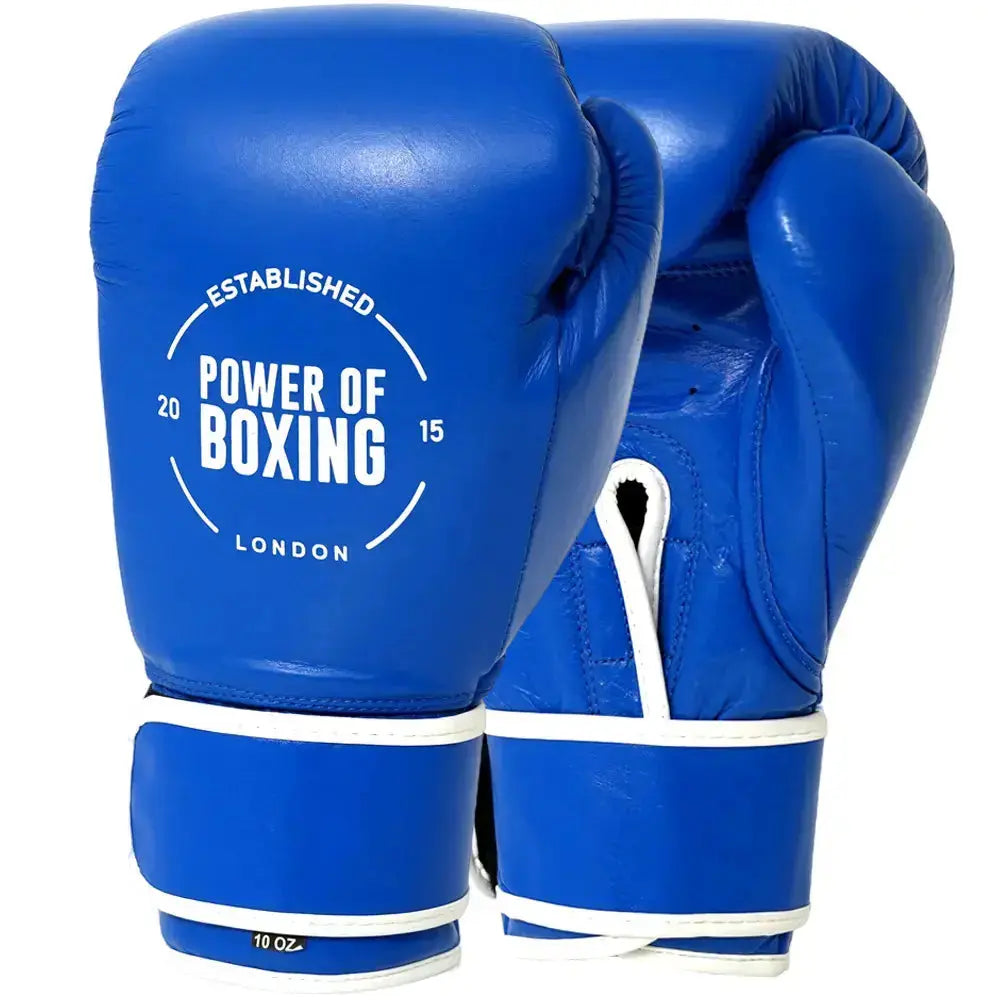 10oz Leather Boxing Gloves - Royal Blue Color | Prime Legacy