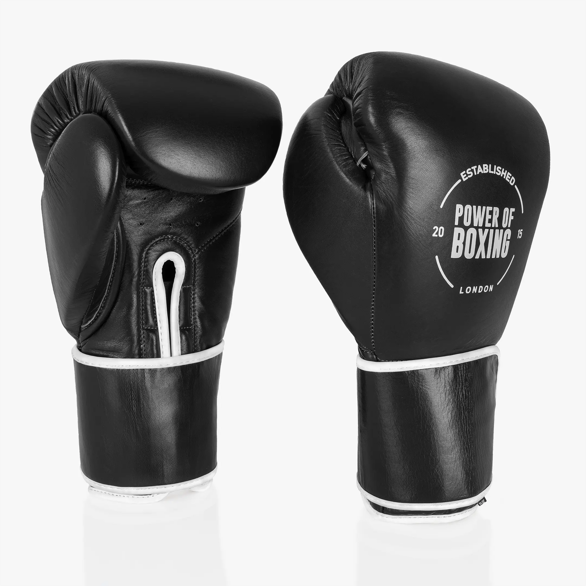 16oz Leather Boxing Gloves - Black | Prime Legacy Power-Of-Boxing